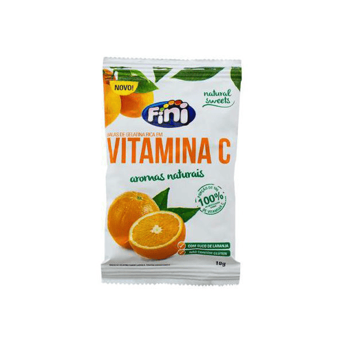 Balas De Gelatina Fini Natural Sweets Vitamina C 18G