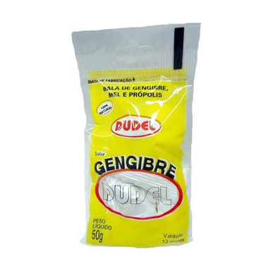 Balas De Gengibre Dudel Sabor Mel E Própolis Com 50G