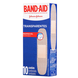 Bandaid Curativos Transparentes Com 10 Unidades