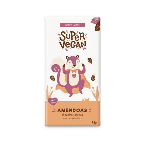 Barra De Chocolate Amêndoas Super Vegan 95G