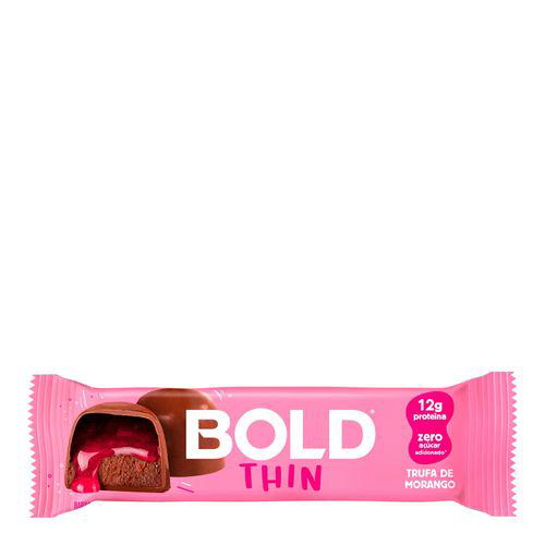 Barra De Proteína Bold Thin Trufa De Morango 40G 40G