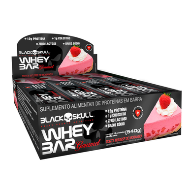 Imagem do produto Barra De Proteína Gourmet C/ Colostro Display C/ 12 Display C/12 Whey Bar Gourmet Torta Mousse De Morango 45G