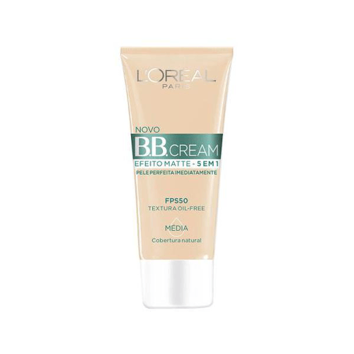 Bb Cream L'oréal Fps 50 Efeito Matte 5 Em 1 Cor Média 30Ml