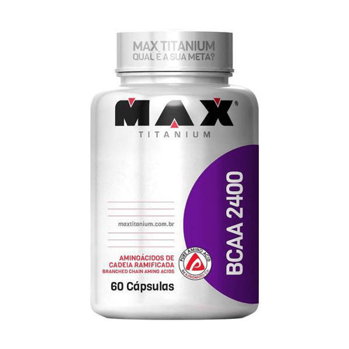 Bcaa 2400 Max Titanium Com 60 Cápsulas