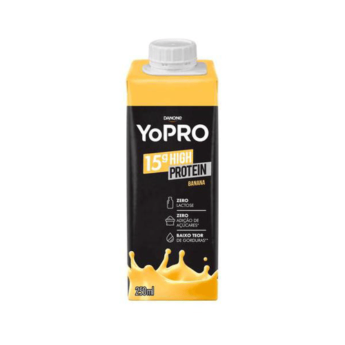 bebida láctea yopro sabor banana danone 250ml