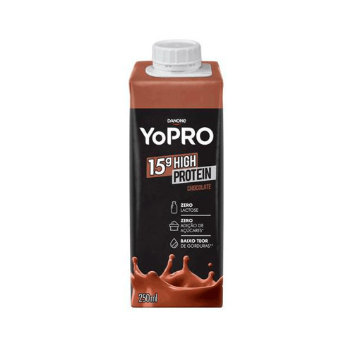 bebida láctea yopro sabor chocolate danone 250ml