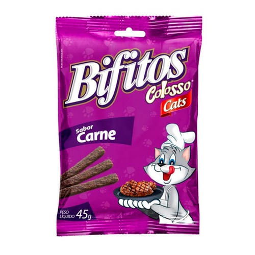 Imagem do produto Bifinhos Para Gatos Bifitos Colosso Cats Sabor Carne 45G