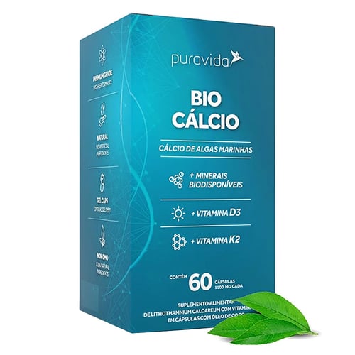 Bio Cálcio Puravida 60 Cápsulas