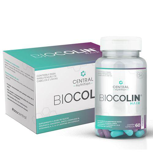 Biocolin Hair 500Mg 60Caps Cabelo E Unha Central Nutrition