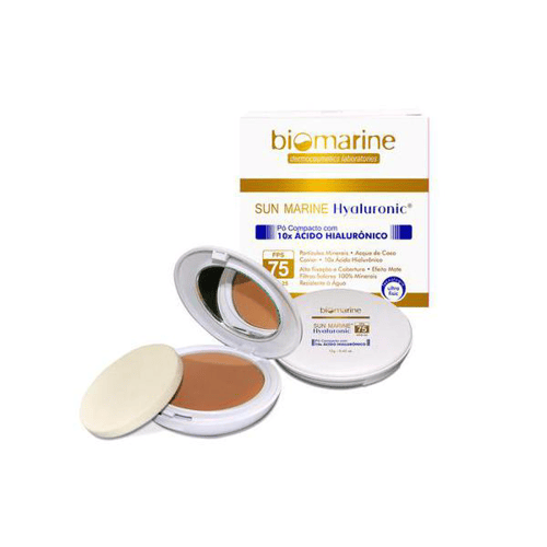 Pó Compacto Biomarine Ácido Hialurônico Hyaluronic Fps 75 Bronze