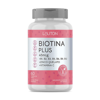 Imagem do produto Biotina Plus Lauton Nutrition 45Mcg Com 60 Cápsulas