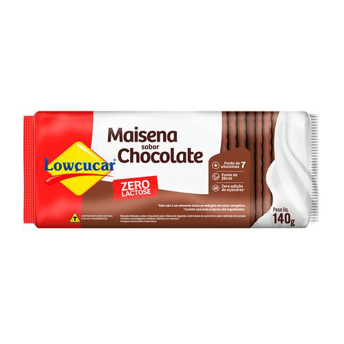 Biscoito Maisena Chocolate Lowçucar Zero Adiçao De Açucares 140G