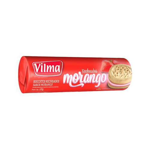 Imagem do produto Biscoito Recheado Vilma Sabor Morango 120G