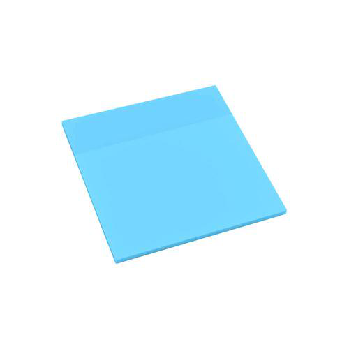 Bloco Adesivo Pet Azul Pastel Transparente 75X75mm 50Fls Ei151