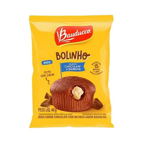 Bolinho Bauducco Chocolate Com Baunilha 40 Gramas