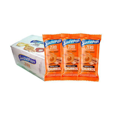 Bolinho Zero Sabor Churros C/ Doce De Leite 40G / Display 12 Unid. Suavipan