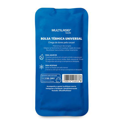 Bolsa Térmica De Gel Azul Multilaser Saúde Hc353