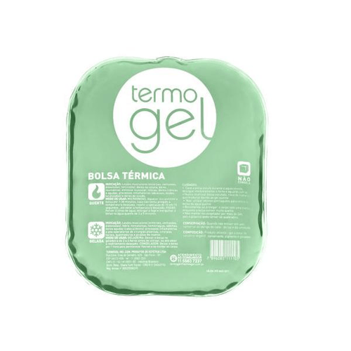 Bolsa Térmica Termogel Crystal Quadrada Verde 1 Unidade