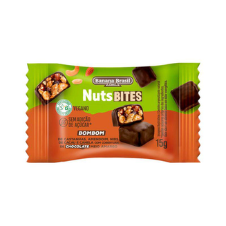 Bombom Banana Nuts Bites 15Gr Canela E Chocolate Meio Amargo