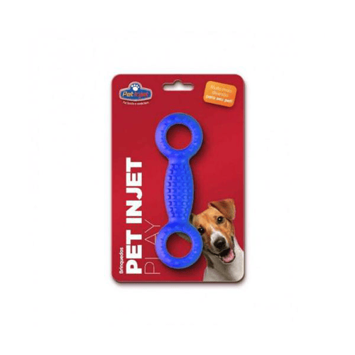 brinquedo veterinário pet injet play halter azul