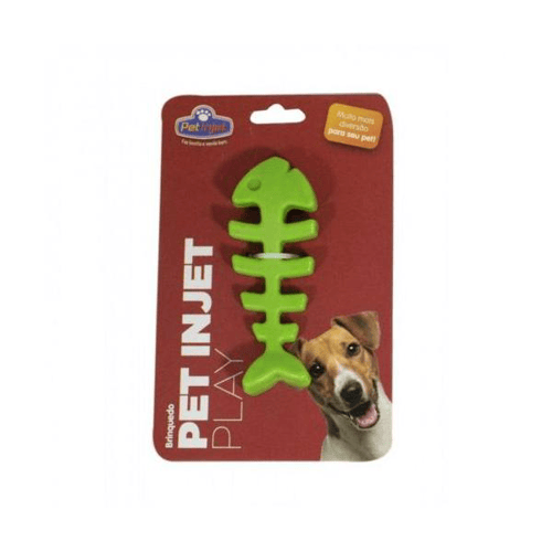 brinquedo veterinário pet injet play peixe verde