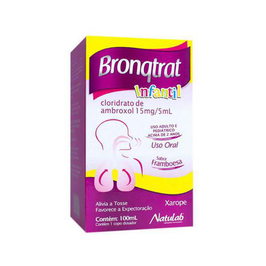 Bronqtrat Xarope Pediátrico Sabor Framboesa 15Mg 5Ml 100Ml