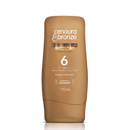 Imagem do produto Bronzeador Cenouraebronze Fps6 Loção Com Cor 110Ml