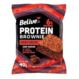 Brownie Belive Protein Double Chocolate Zero Açúcar 40G