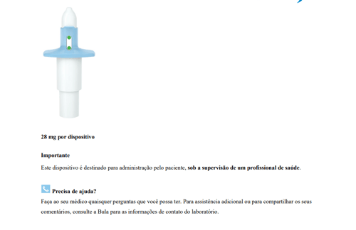 Imagem Complementar da Bula do Spravato - 140Mg/Ml 1 Frasco Spray Com 0,2Ml De Solução De Uso Nasal + Dispositivo Inalatório