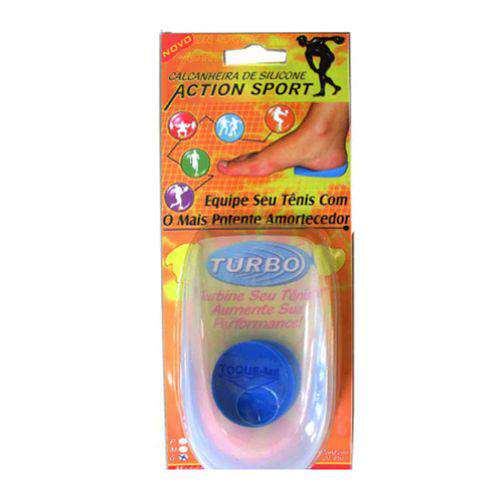 Calcanheira De Silicone Azul Action Sport Ortho Pauher Action Sport G