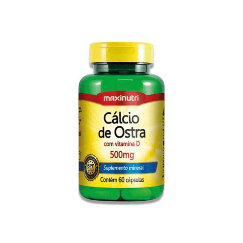 Cálcio De Ostra 500Mg Maxinutri 60 Cápsulas