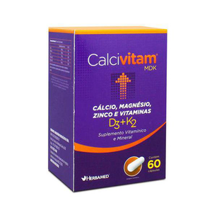 Calcivitam D3/K2 600Mg Com 60 Cápsulas