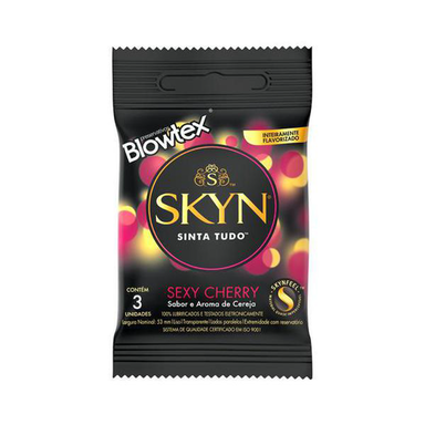 Imagem do produto Camisinha Blowtex Skyn Sexy Cherry Com 3 Unidades