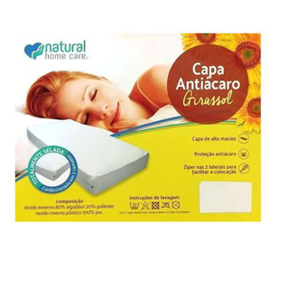 Capa Anti Acaros P/ Colchão Girassol Solteiro Capa Solteiro