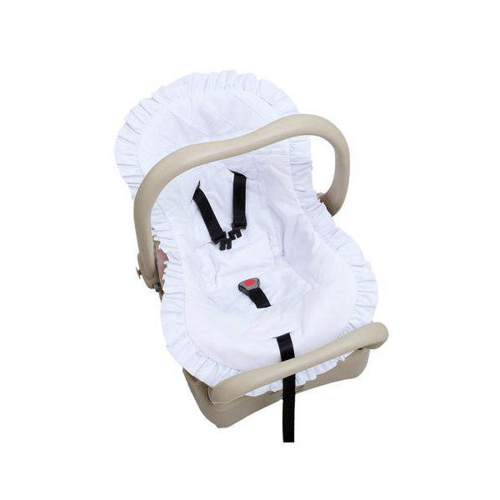 Capa Para Bebê Conforto Bordado Inglês Branco Biramar Baby B006286 Capa Bebe Conforto Bordado Ingles Branco