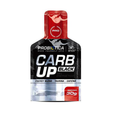 Probiotica carb up black gel energetico morango sache 30g unit