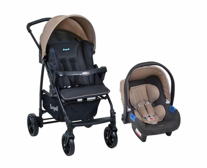 Imagem do produto Carrinho De Bebê Ecco Com Bebê Conforto Touring X Travel System Burigotto Bege