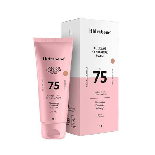 Protetor Solar Facial Hidrabene Clareador Cc Cream Fps75 40G