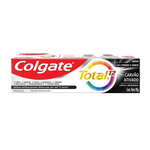 Cd Colgate 90G Total 12 Carvao Ativado