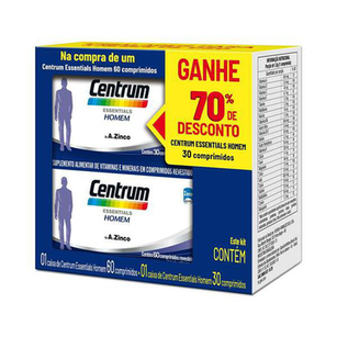 Centrum Essentials Homem 60+30Cp