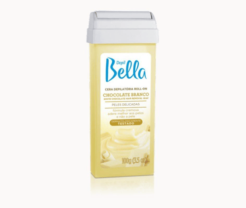 Cera Depilatória Roll-On Depil Bella Chocolate Branco Peles Delicadas 100g