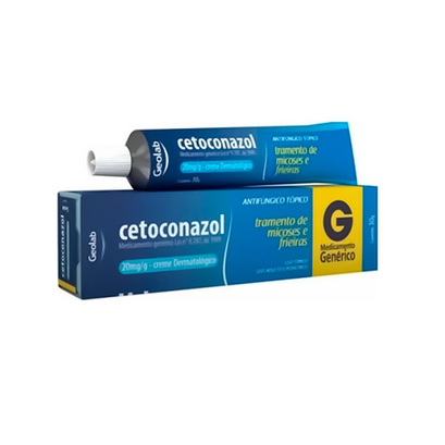 Imagem do produto Cetoconazol 20Mg/G Creme Dermatológica Bisnaga 30G - Geolab Genérico