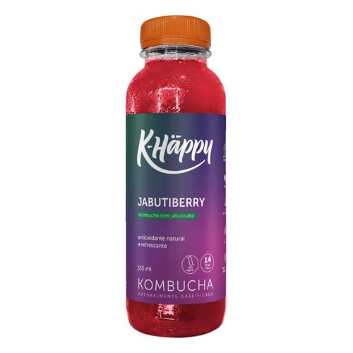 Chá Kombucha Khappy Jabutiberry 355Ml