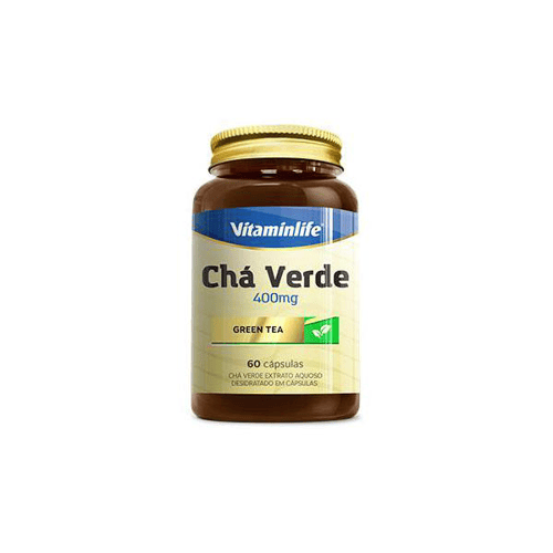 Chá Verde Green Tea Vitamin Life 400Mg C/ 60 Cápsulas