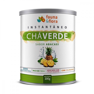 Imagem do produto Chá Verde Instantneo Abacaxi 200G Diurético E Emagrecedor Fauna E Flora