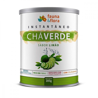 Imagem do produto Chá Verde Instantneo Limão 200G Diurético E Emagrecedor Fauna E Flora