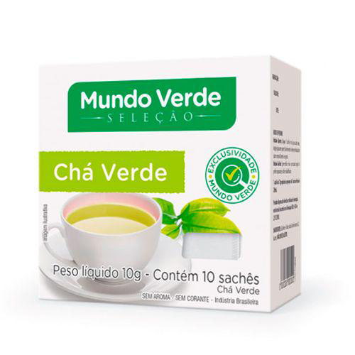 Chá Verde Mundo Seleção 10G Com 10 Sachês