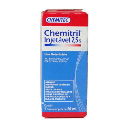 Chemitril Chemitec 2,5% Injetável 20Ml