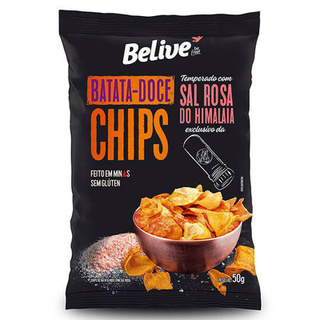 Chips Batata Doce Sal Rosa Do Himalaia 50G Belive