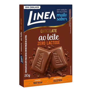 Chocolate Ao Leite Linea Zero Lactose Com 30G